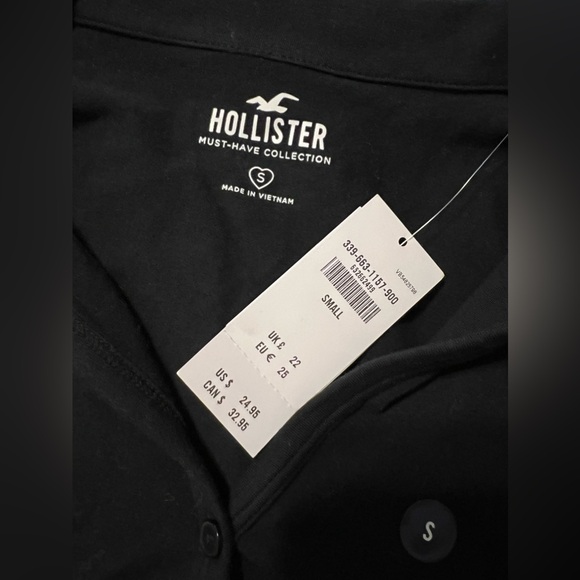 hollister navy/black long sleeve shirt - Picture 3 of 3